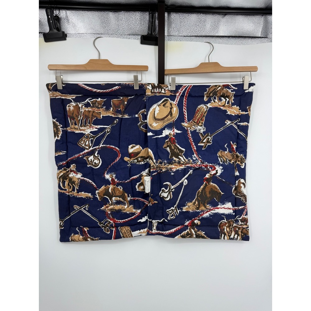 Dakotah Ropes N Stuff Quilted Pillow Sham Standard‎ Blue Western Rodeo Cotton